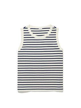 NWT Kule The Tank Cream Navy XL